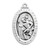 Saint Christopher Oval Sterling Silver Medal | 20" Chain