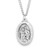 Saint Christopher Oval Sterling Silver Medal | 20" Chain