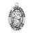 Saint Christopher Oval Sterling Silver Medal