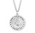 Saint Christopher Large Round Sterling Silver Medal | Style A | 24" Chain