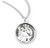 Saint Christopher Round Sterling Silver Medal | Style A | 20" Chain