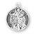 Saint Christopher Round Sterling Silver Medal | Style A | 18" Chain