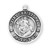 Saint Christopher Large Round Sterling Silver Medal | Style I | 24" Chain