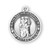 Saint Christopher Round Sterling Silver Medal | Style B | 18" Chain