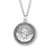 Saint Christopher Round Sterling Silver Medal | 24" Chain