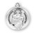 Saint Christopher Medium Round Sterling Silver Medal | Style B | 18" Chain