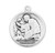 Saint Francis of Assisi Medium Round Sterling Silver Medal | 20" Chain