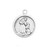 Saint Francis of Assisi Round Sterling Silver Medal | 24" Chain