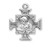 Saint Francis of Assisi Sterling Silver Maltese Cross Medal