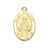 Saint Stephen Oval Solid 14 Karat Gold Medal