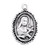 Saint Therese of Lisieux Medium Oval Sterling Silver Medal