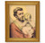 St. Joseph with Crying Jesus Beveled Gold-Leaf Framed Art