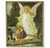 Guardian Angel Plain Gold Framed Plaque Art