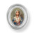 Immaculate Heart of Mary Oval Framed Print | Style B | Silver Frame