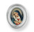 Our Lady of Grace Oval Framed Print | Silver Frame