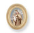 Our Lady of Mount Carmel Oval Framed Print | Gold Frame
