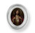 Sacred Heart of Jesus Oval Framed Print | Style C | Silver Frame