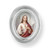 Sacred Heart of Jesus Oval Framed Print | Silver Frame