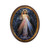 Divine Mercy (Spanish) Antiqued Wood Plaque | Oval  4" x 5"
