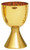 K59 6-1/2", 16oz. Gold Chalice with Scale Paten | 24K Gold-Plated