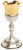 K923 Two-Tone Chalice | 7-7/8", 4oz. | 24K Gold & Silver-Plated K923 Two-Tone Chalice | 7-7/8", 4oz. | 24K Gold & Silver-Plated