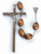 Brown Oval Wood Bead Wall Rosary