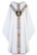 #3361 Hand-Embroidered Marian Emblem Chasuble | Plain Collar | Poly/Viscose