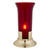Electric Sanctuary Light Holder with Tapered Ruby Glass Globe