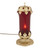 Electric Ornate Sanctuary Lamp With Ruby Globe