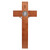 10" Saint Benedict Crucifix | Maplewood/Silver-Plate