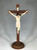 13.75" Standing Crucifix with Base | Hand-Painted Color