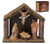 6" Nativity Set Starter Kit | 4 Pieces | Wood Stable