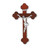 Dark Cherry "Latin Style" Wood Wall Crucifix, 10"