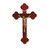 Dark Cherry Wood "Latin Style" Wall Crucifix, 10" | Style C
