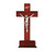 Dark Cherry Wood Standing Crucifix, 10" | Style A