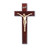 Dark Cherry Wood Wall Crucifix, 10" | Style D