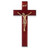 Dark Cherry Wood Wall Crucifix, 10" | Style E