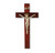 Dark Cherry Wood Wall Crucifix, 11" | Style E