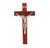 Dark Cherry Wood Wall Crucifix, 12" | Style E