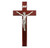 Dark Cherry Wood Wall Crucifix, 12" | Style G