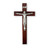 Dark Cherry Wood Wall Crucifix, 12"