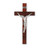 Dark Cherry Wood Wall Crucifix, 13"