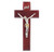 Dark Cherry Wood Wall Crucifix, 8" | Style A