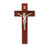 Dark Cherry Wood Wall Crucifix, 9" | Style B