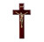 Dark Cherry Wood Wall Crucifix, 9" | Style D