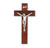 Dark Cherry Wood Wall Crucifix, 9" | Style E