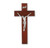 Dark Cherry Wood Wall Crucifix, 9" | Style F