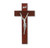 Dark Cherry Wood Wall Crucifix, 9"