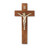 Genuine Walnut Wall Crucifix, 9" | Style E