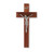 Genuine Walnut Wood Wall Crucifix, 10" | Style E